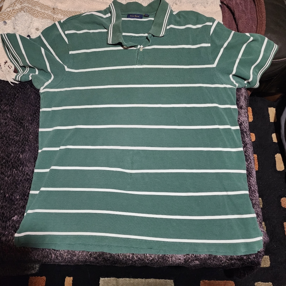 Club Room Golf Polo Mens Size XXL 2XL Sport Forest Green and White Shirt